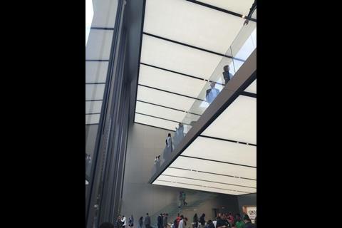 Inside the store is split over two levels, with a large mezzanine overhead